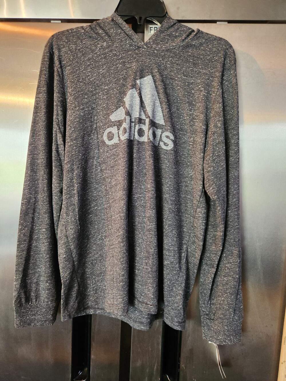 adidas Womans Gray Heathered Hooded Pullover Size XL 18/20 NWT